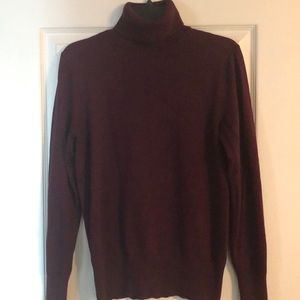 Burgundy turtle neck sweater